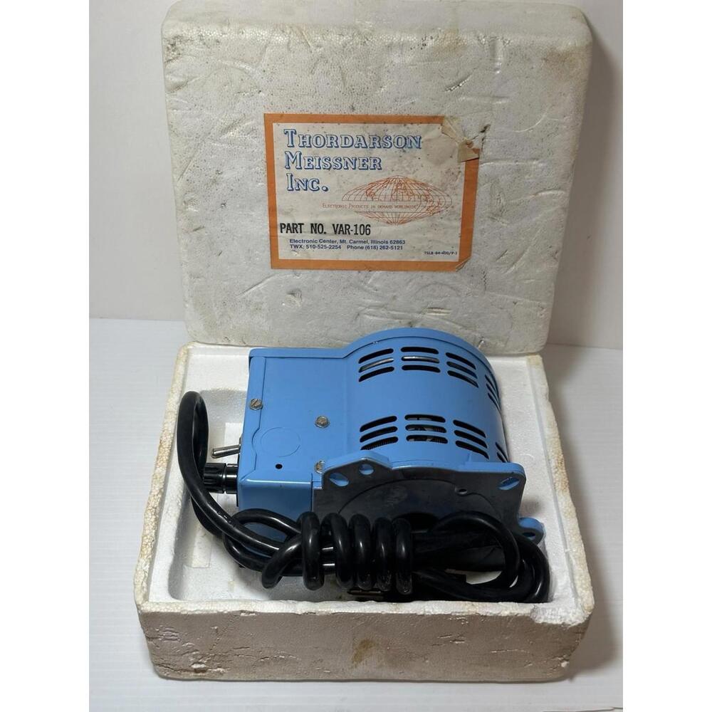 Variable Autotransformer Thordarson Input 120 KVA 1.4 Freq. 50/60 Part # VAR-106